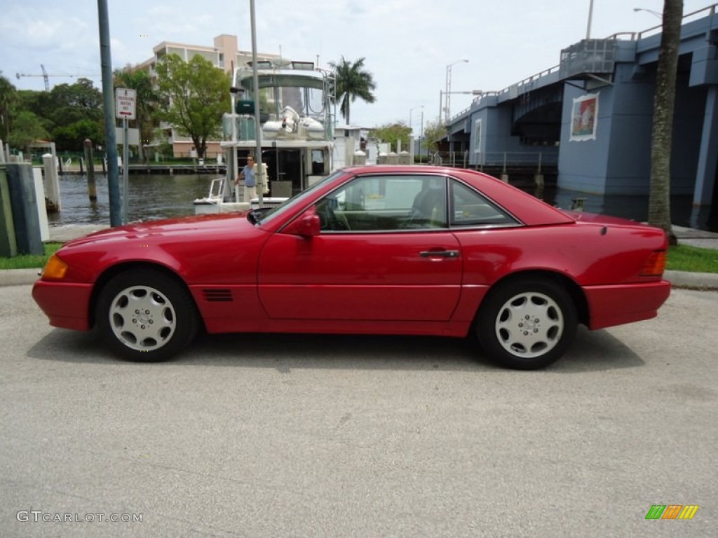 1994 SL 320 Roadster - Imperial Red / Beige photo #74