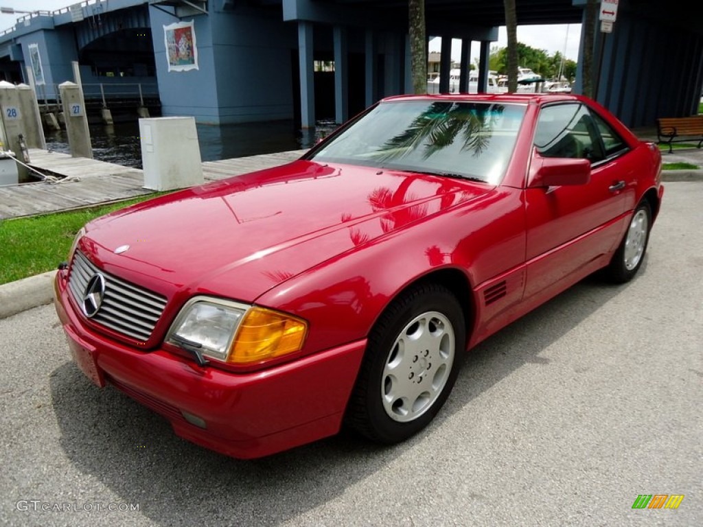 1994 SL 320 Roadster - Imperial Red / Beige photo #80