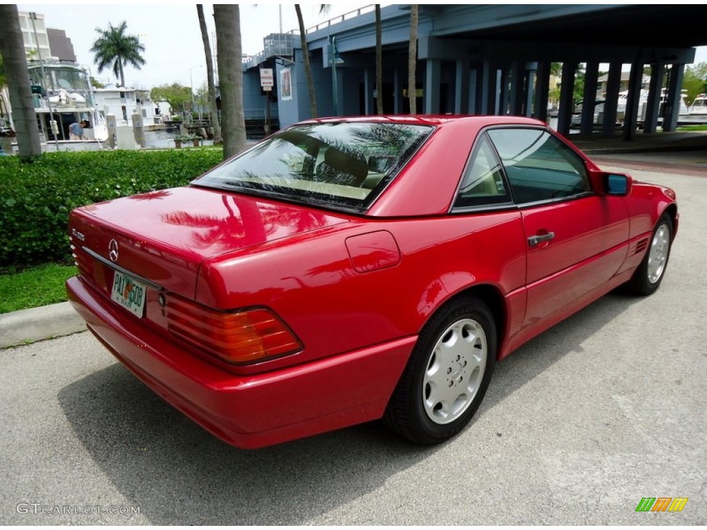 1994 SL 320 Roadster - Imperial Red / Beige photo #81