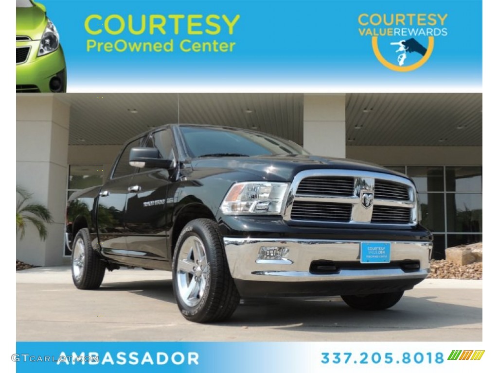 2012 Ram 1500 Big Horn Crew Cab - Black / Dark Slate Gray/Medium Graystone photo #1