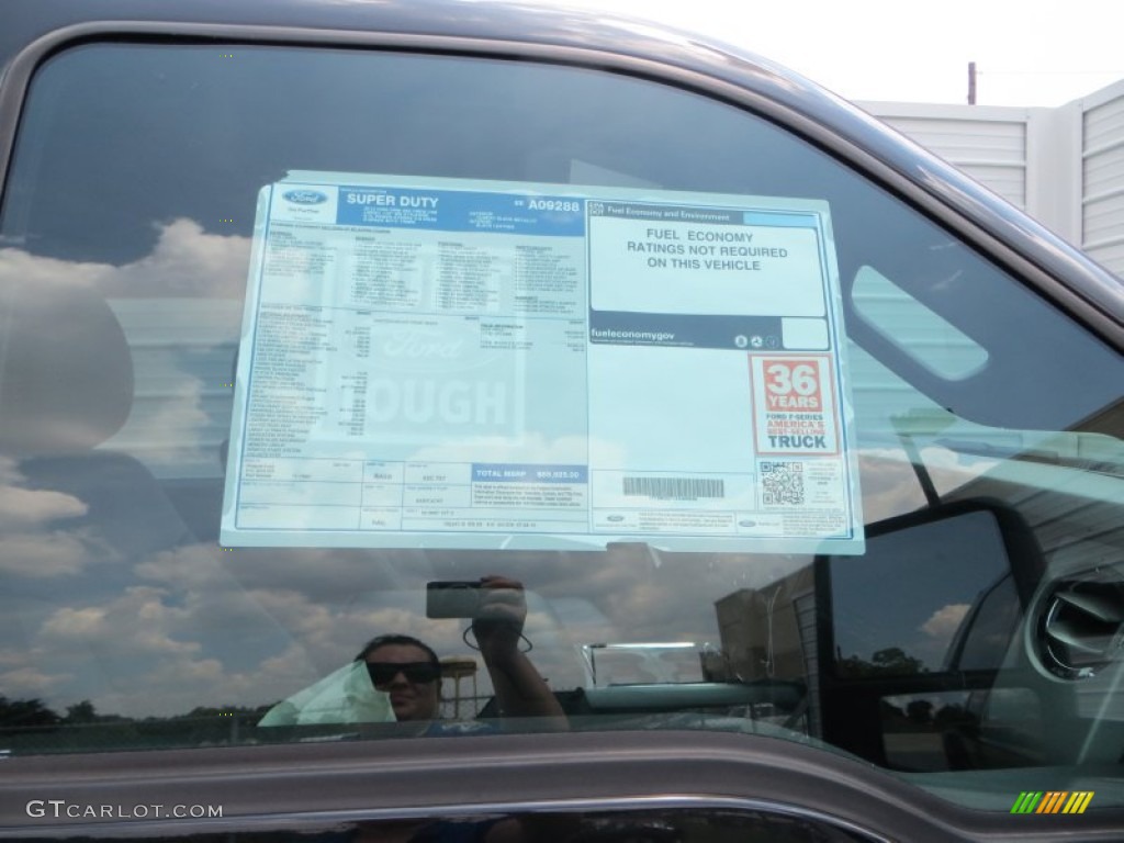 2014 Ford F350 Super Duty Lariat Crew Cab 4x4 Dually Window Sticker Photo #85165646