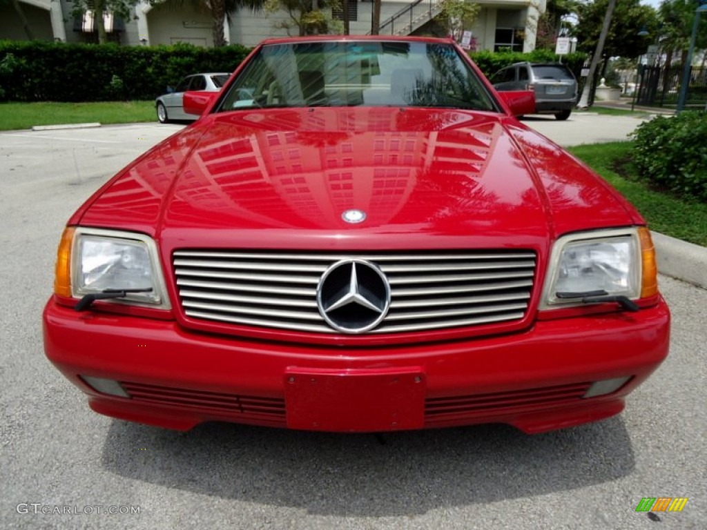 1994 SL 320 Roadster - Imperial Red / Beige photo #85