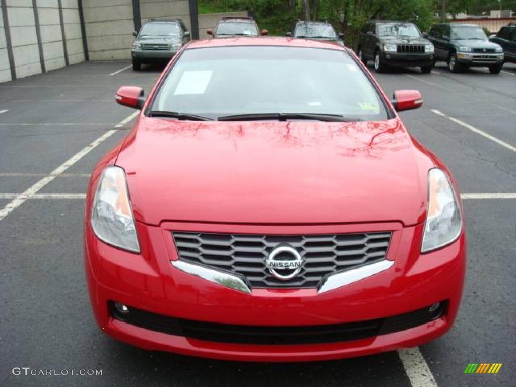 2008 Altima 3.5 SE Coupe - Code Red Metallic / Charcoal photo #7
