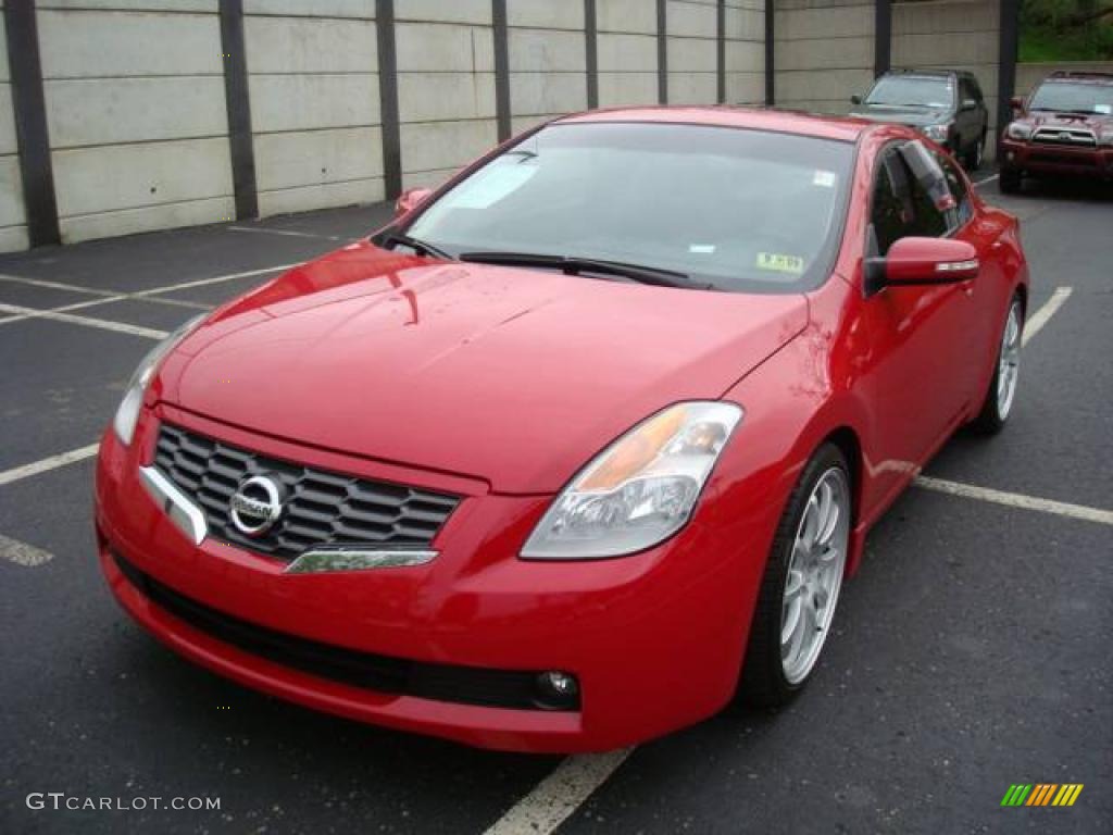2008 Altima 3.5 SE Coupe - Code Red Metallic / Charcoal photo #8