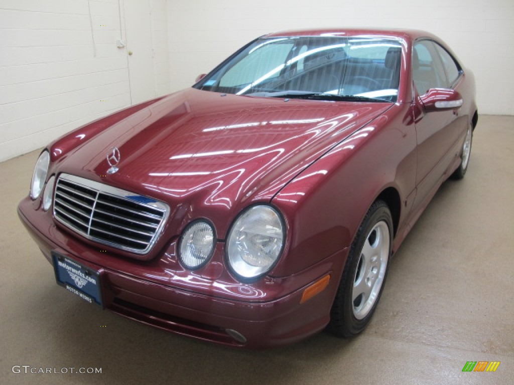 2002 CLK 430 Coupe - Bordeaux Red Metallic / Oyster photo #4