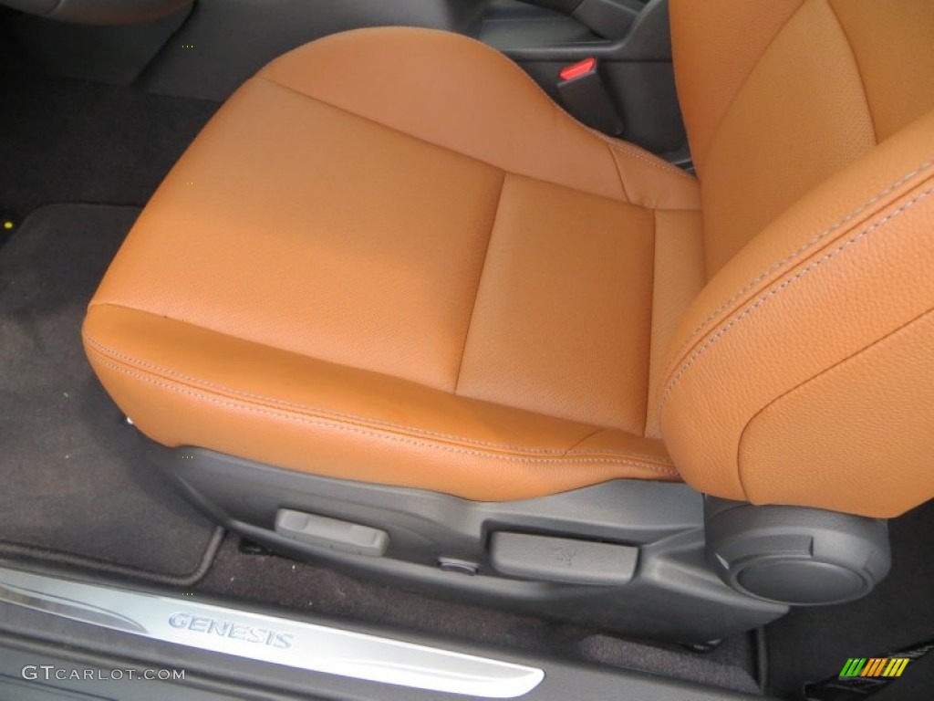 2013 Genesis Coupe 3.8 Grand Touring - White Satin Pearl / Tan Leather photo #22