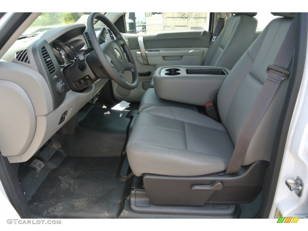 Dark Titanium Interior 2014 Chevrolet Silverado 3500HD WT Crew Cab Utility Truck Photo #85169200