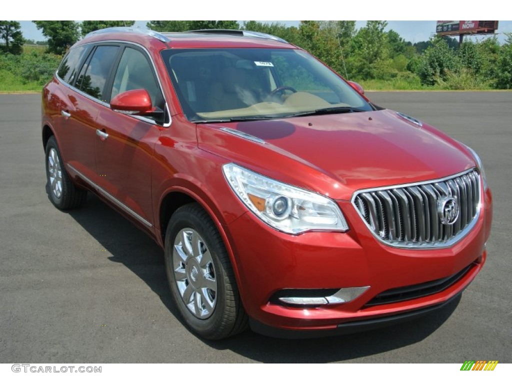 2014 Enclave Leather AWD - Crystal Red Tintcoat / Cocaccino photo #1