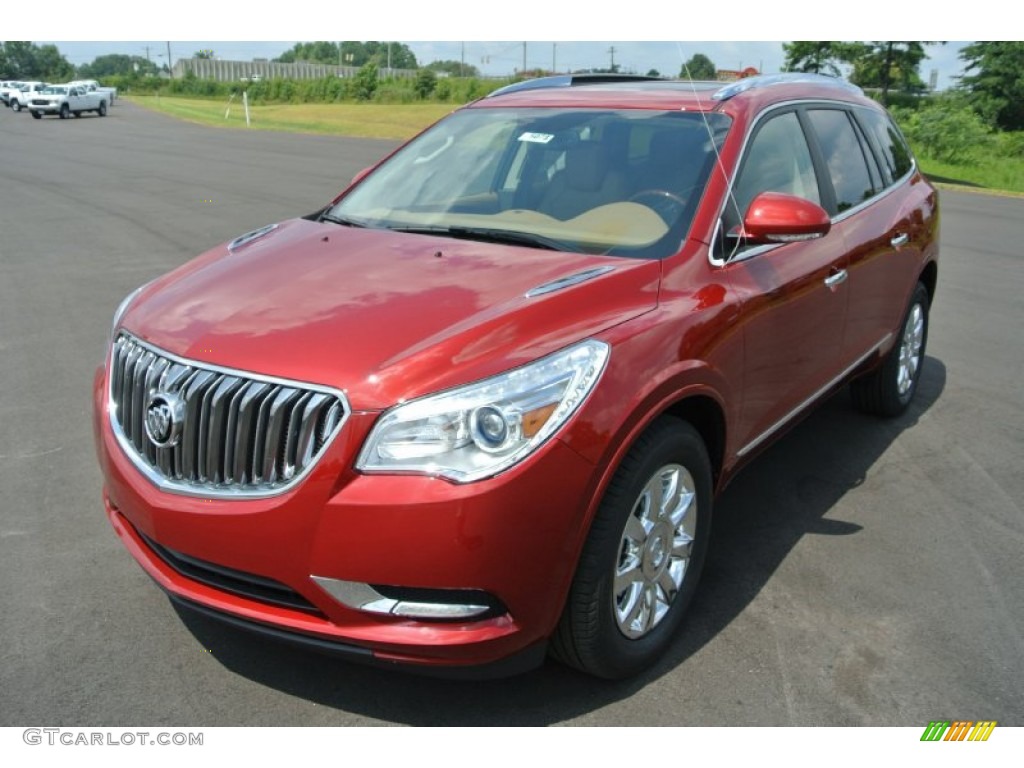2014 Enclave Leather AWD - Crystal Red Tintcoat / Cocaccino photo #2