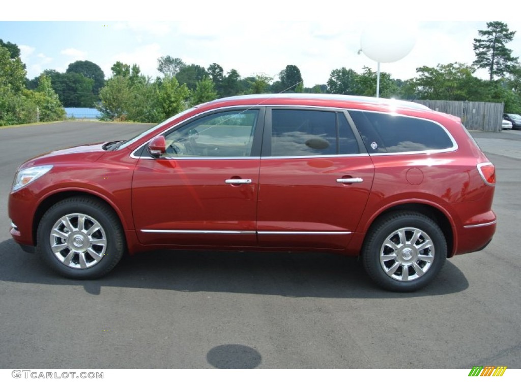 2014 Enclave Leather AWD - Crystal Red Tintcoat / Cocaccino photo #3