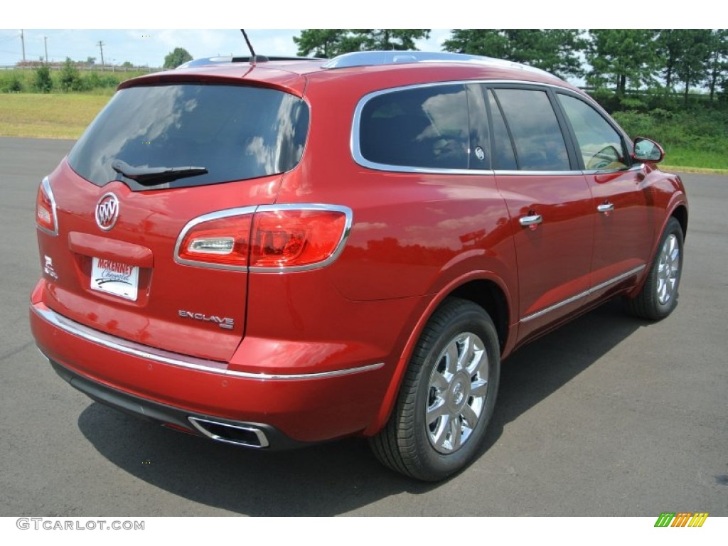 2014 Enclave Leather AWD - Crystal Red Tintcoat / Cocaccino photo #5