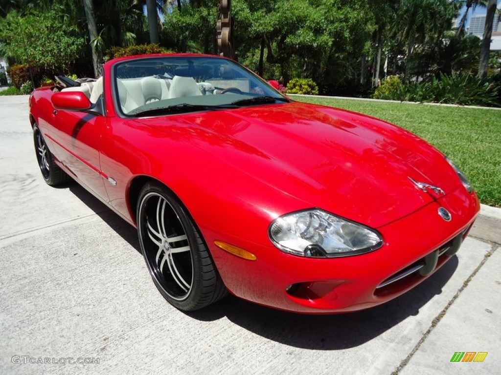 1999 XK XK8 Convertible - Phoenix Red / Ivory photo #1