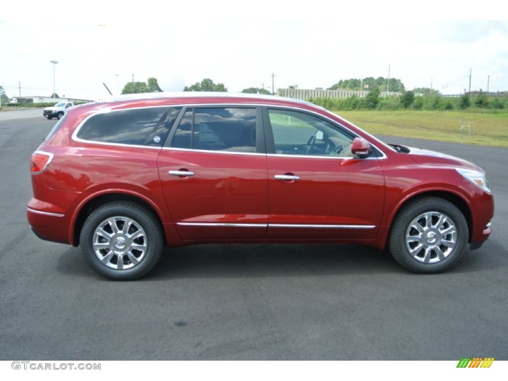 2014 Enclave Leather AWD - Crystal Red Tintcoat / Cocaccino photo #6