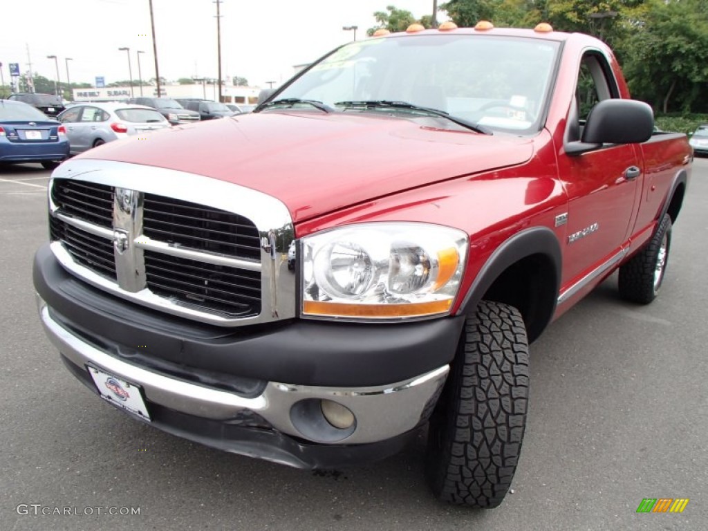2006 Ram 2500 SLT Regular Cab 4x4 - Flame Red / Medium Slate Gray photo #1