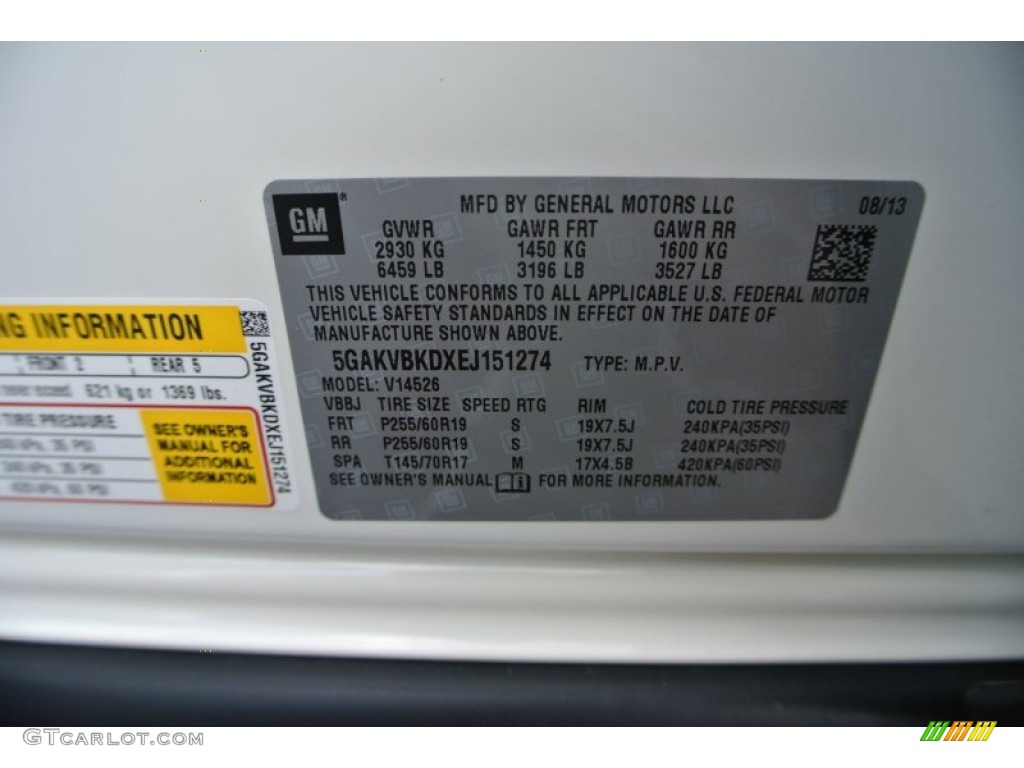 2014 Enclave Leather AWD - White Opal / Cocoa photo #7