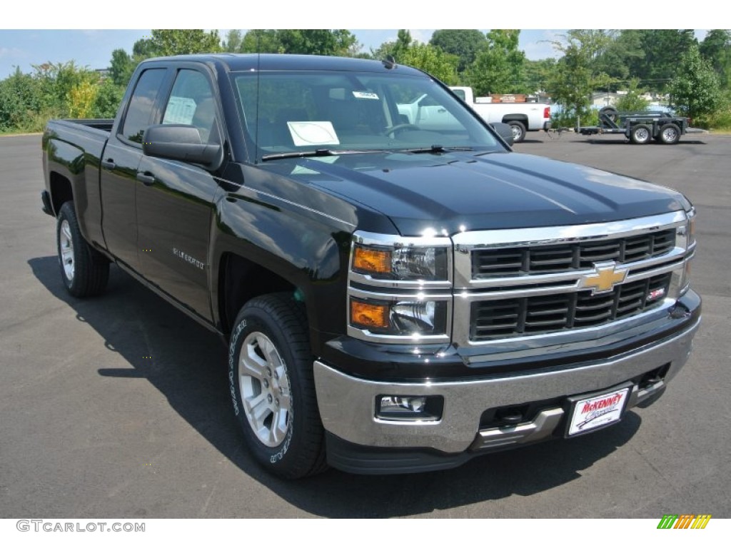 2014 Silverado 1500 LT Double Cab 4x4 - Black / Jet Black/Dark Ash photo #1