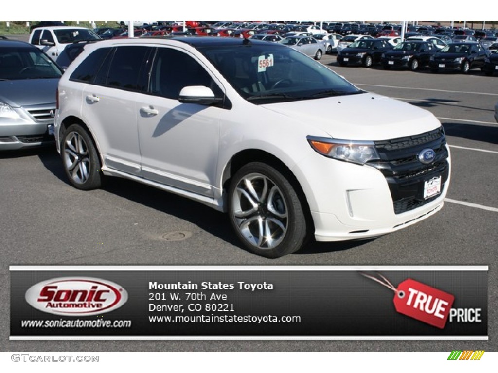 2012 Edge Sport AWD - White Platinum Metallic Tri-Coat / Charcoal Black/Silver Smoke Metallic photo #1