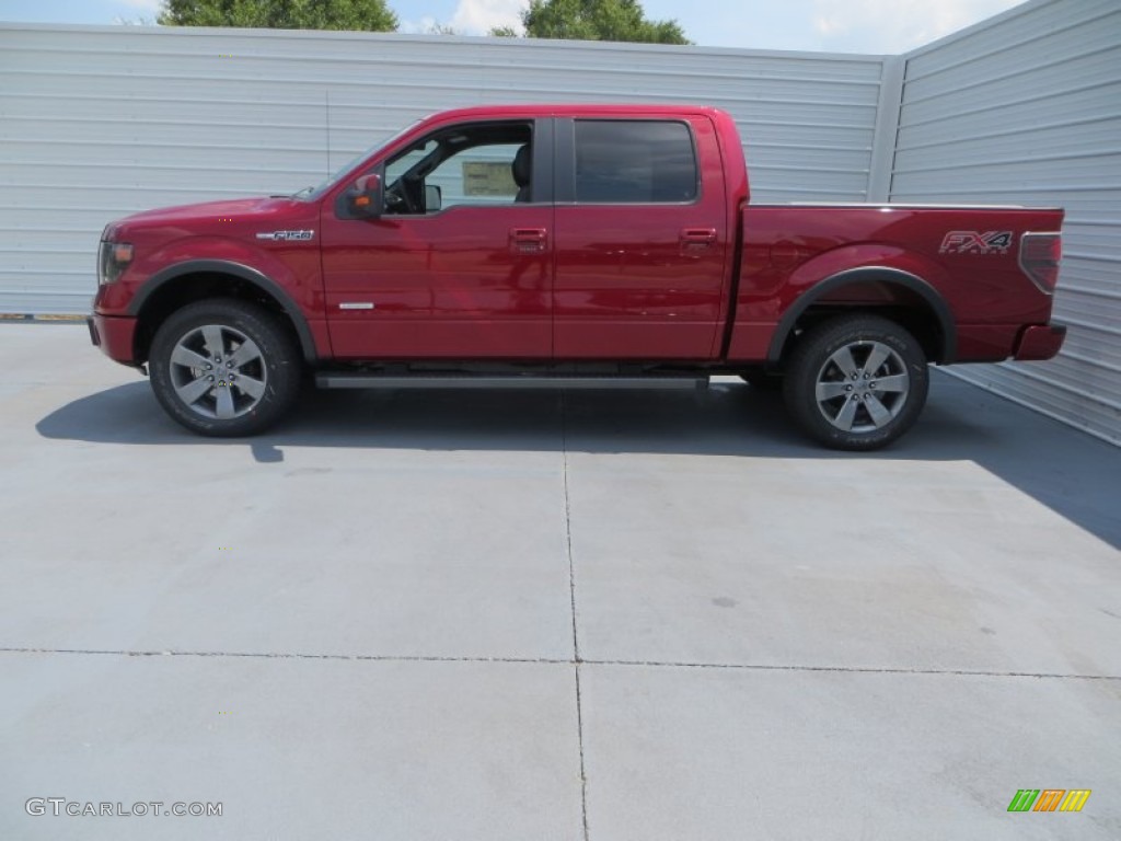 2013 F150 FX4 SuperCrew 4x4 - Ruby Red Metallic / Black photo #8