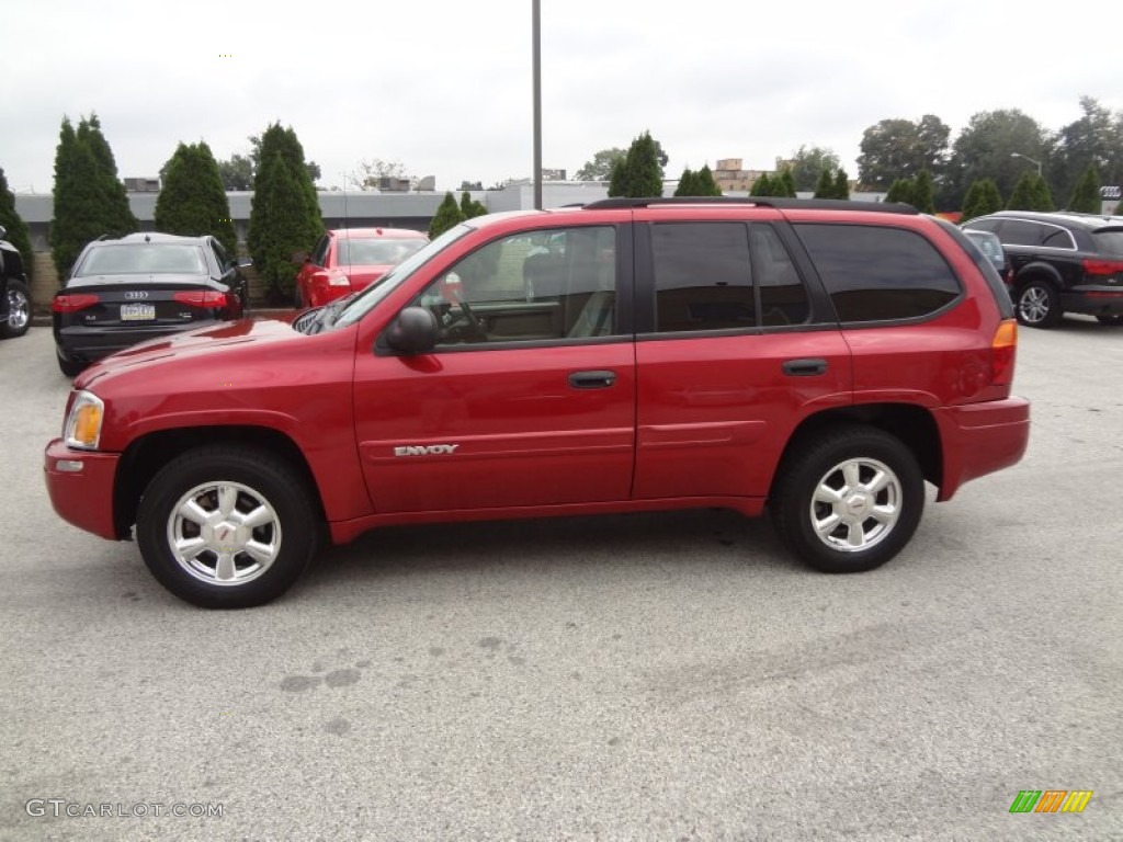 Magnetic Red Metallic 2004 GMC Envoy SLE 4x4 Exterior Photo #85174670