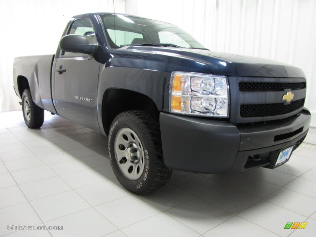 2010 Silverado 1500 Regular Cab 4x4 - Imperial Blue Metallic / Dark Titanium photo #1