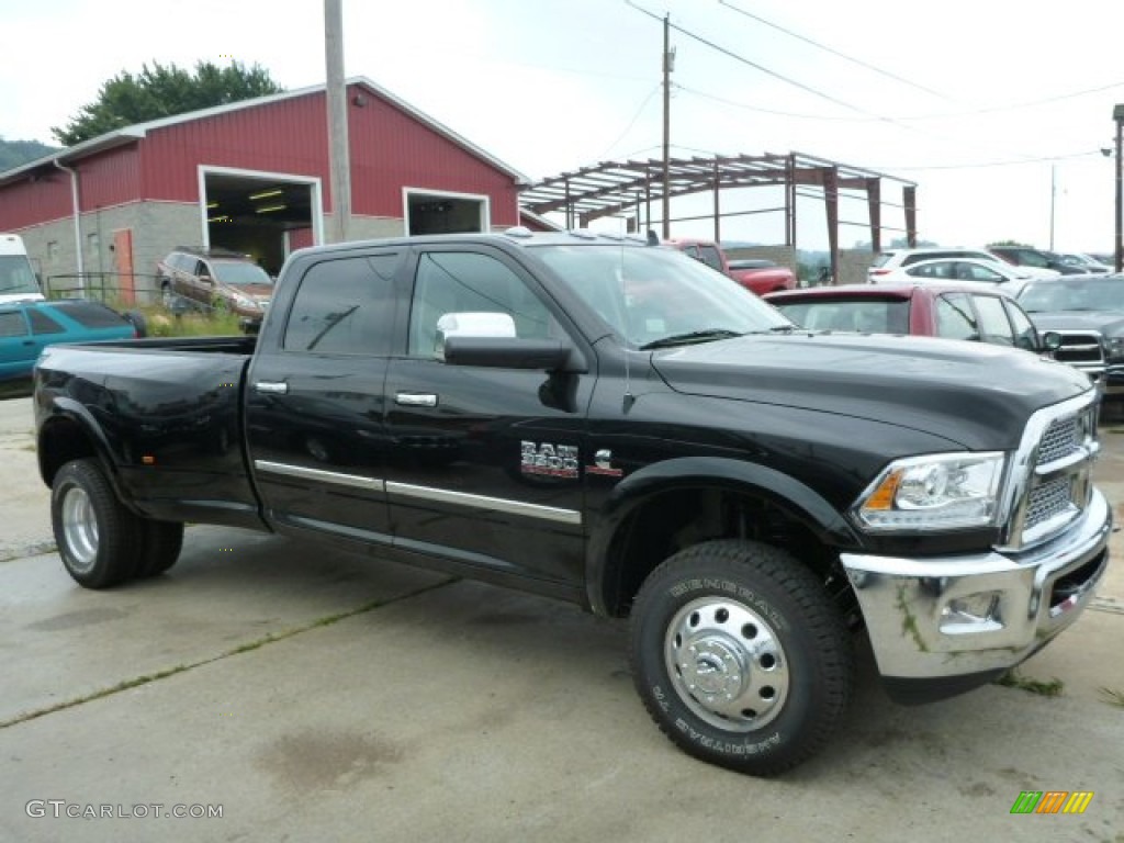 Black 2013 Ram 3500 Laramie Crew Cab 4x4 Dually Exterior Photo #85179956