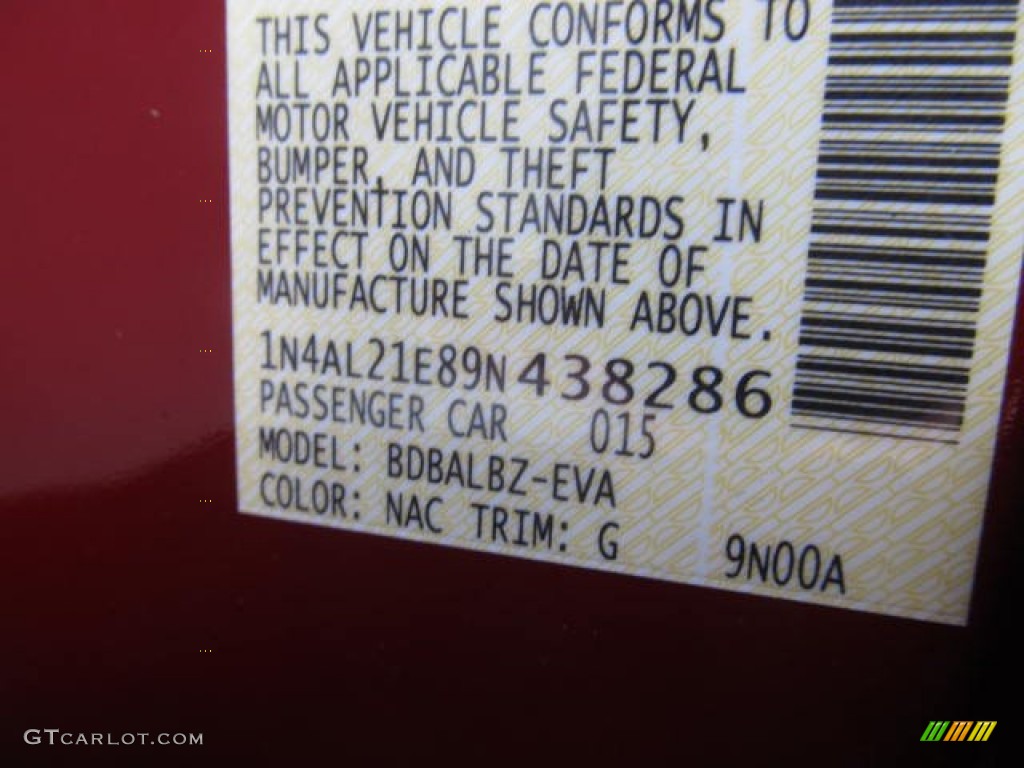 2009 Altima 2.5 SL - Red Brick Metallic / Charcoal photo #14