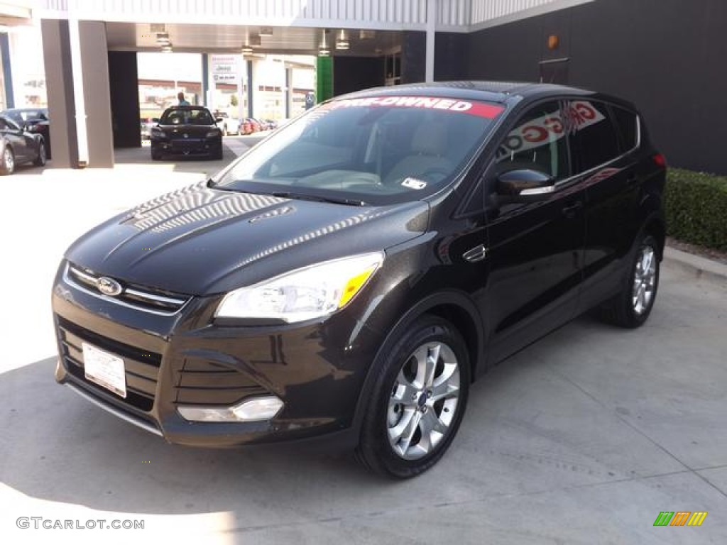 2013 Escape SEL 2.0L EcoBoost - Tuxedo Black Metallic / Medium Light Stone photo #2