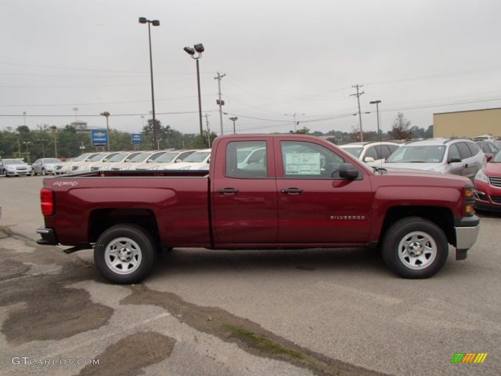 2014 Silverado 1500 WT Double Cab 4x4 - Deep Ruby Metallic / Jet Black/Dark Ash photo #1