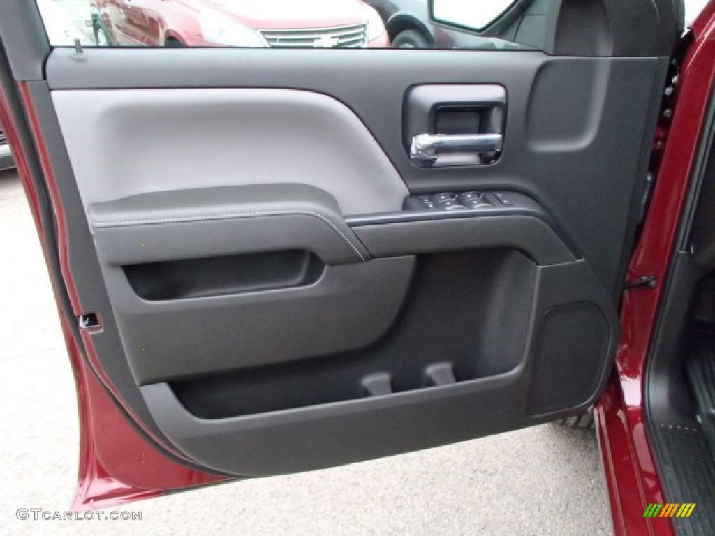 2014 Chevrolet Silverado 1500 WT Double Cab 4x4 Jet Black/Dark Ash Door Panel Photo #85183295
