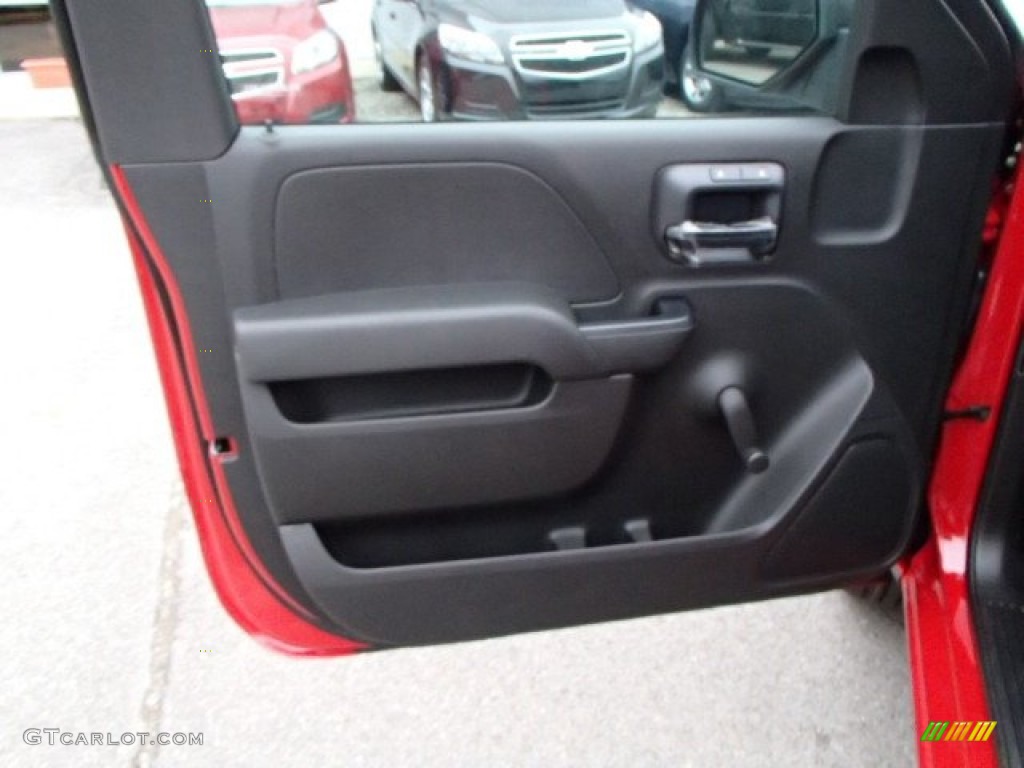 2014 Chevrolet Silverado 1500 WT Regular Cab Jet Black/Dark Ash Door Panel Photo #85183358