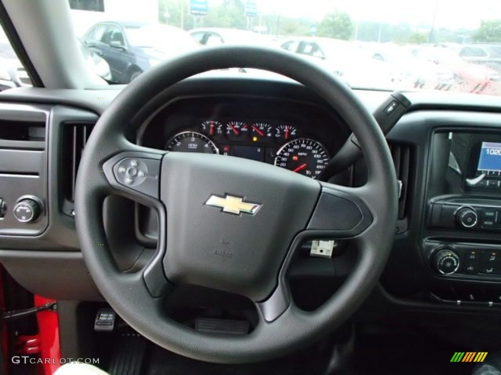 2014 Chevrolet Silverado 1500 WT Regular Cab Jet Black/Dark Ash Steering Wheel Photo #85183367