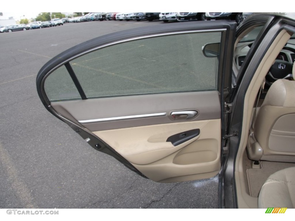 2007 Civic Hybrid Sedan - Galaxy Gray Metallic / Ivory photo #18