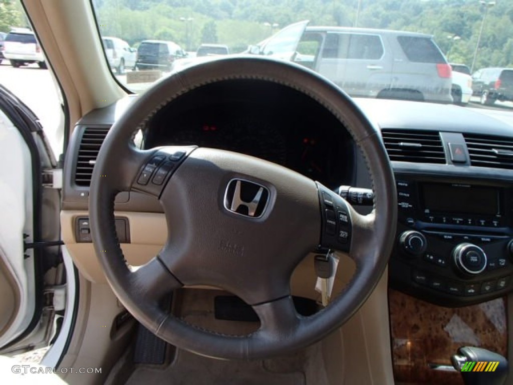 2003 Accord EX V6 Sedan - Taffeta White / Ivory photo #13