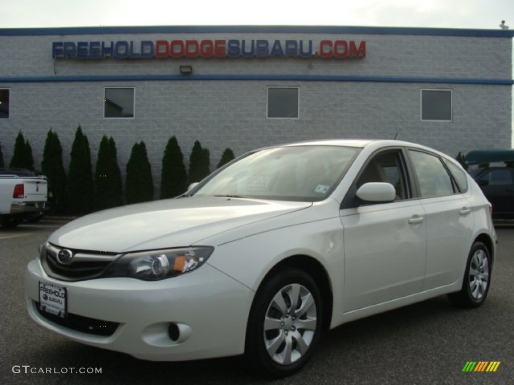 Satin White Pearl Subaru Impreza