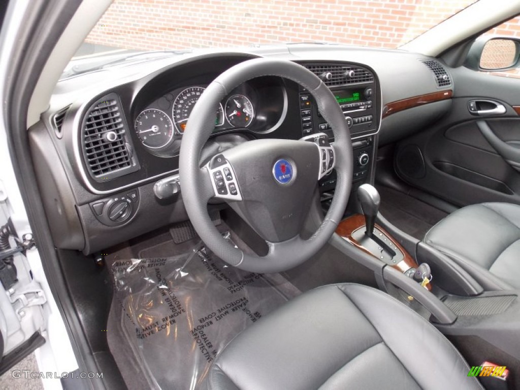 Black Interior 2010 Saab 9-3 2.0T SportCombi Wagon Photo #85188074