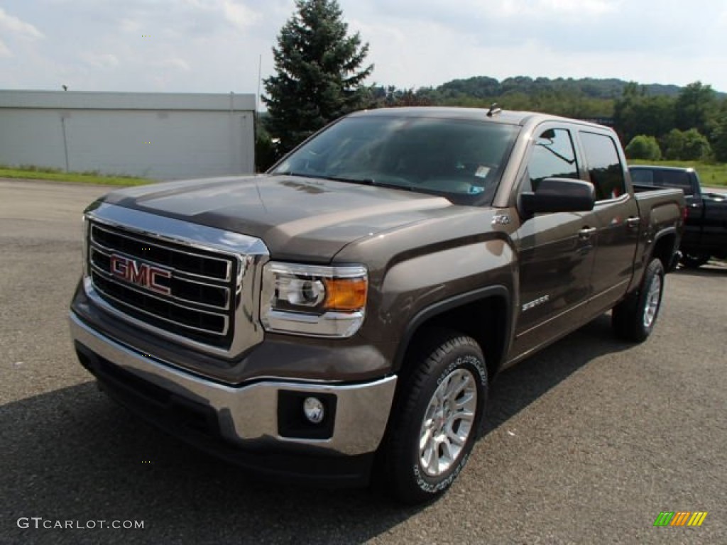 2014 Sierra 1500 SLE Crew Cab 4x4 - Bronze Alloy Metallic / Jet Black photo #2