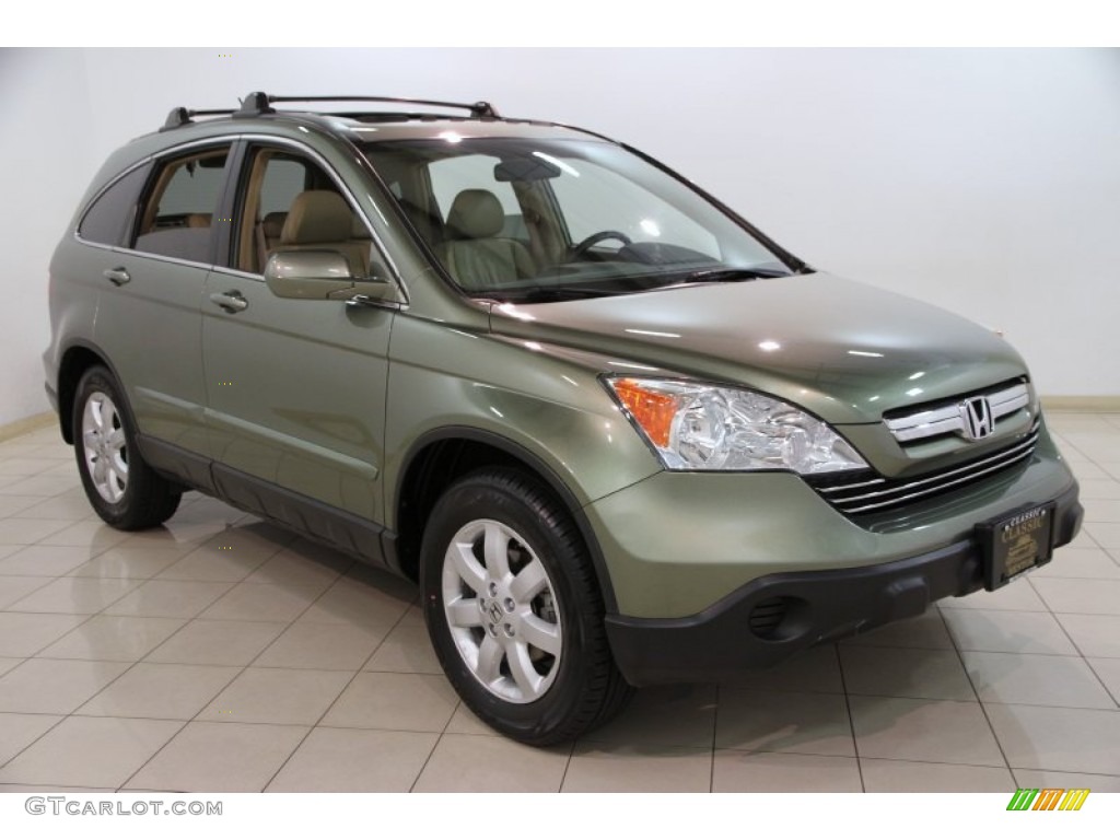 2009 CR-V EX-L 4WD - Green Tea Metallic / Ivory photo #1