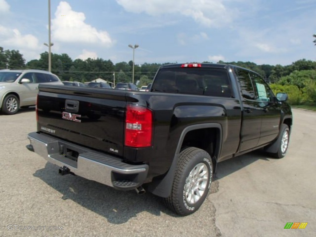 2014 Sierra 1500 SLE Double Cab 4x4 - Onyx Black / Jet Black photo #6