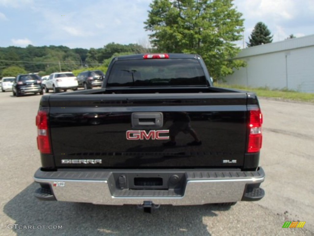 2014 Sierra 1500 SLE Double Cab 4x4 - Onyx Black / Jet Black photo #7