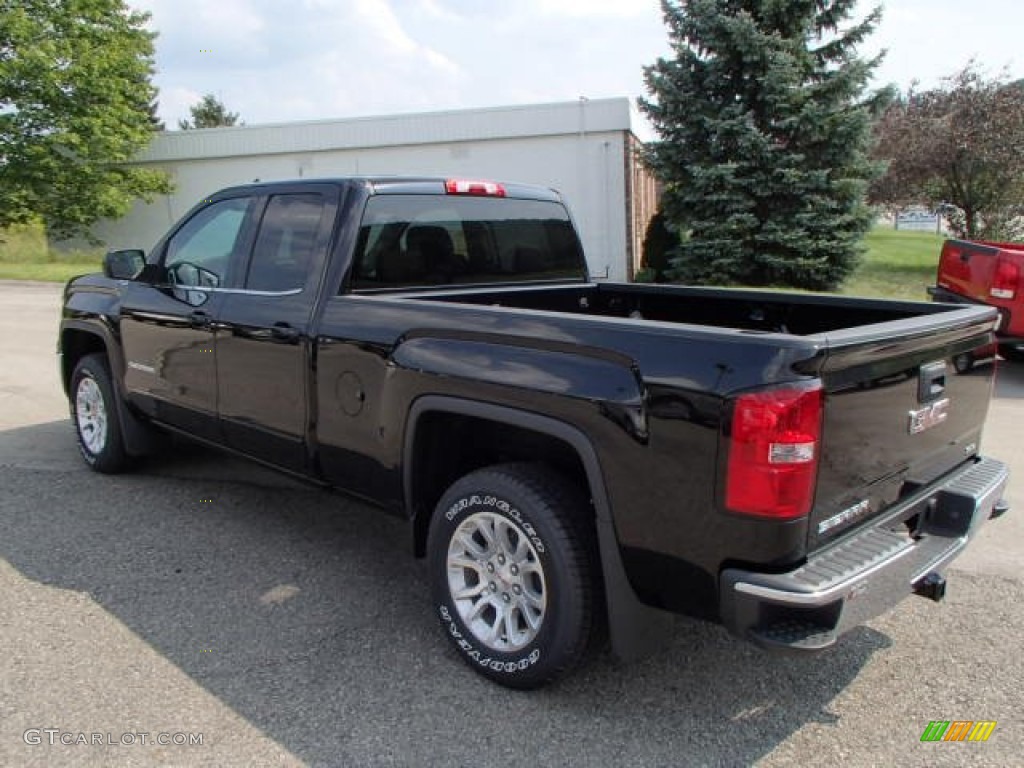 2014 Sierra 1500 SLE Double Cab 4x4 - Onyx Black / Jet Black photo #8