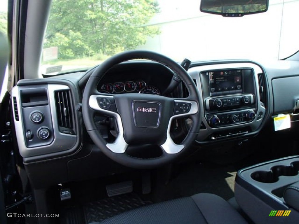 2014 Sierra 1500 SLE Double Cab 4x4 - Onyx Black / Jet Black photo #12