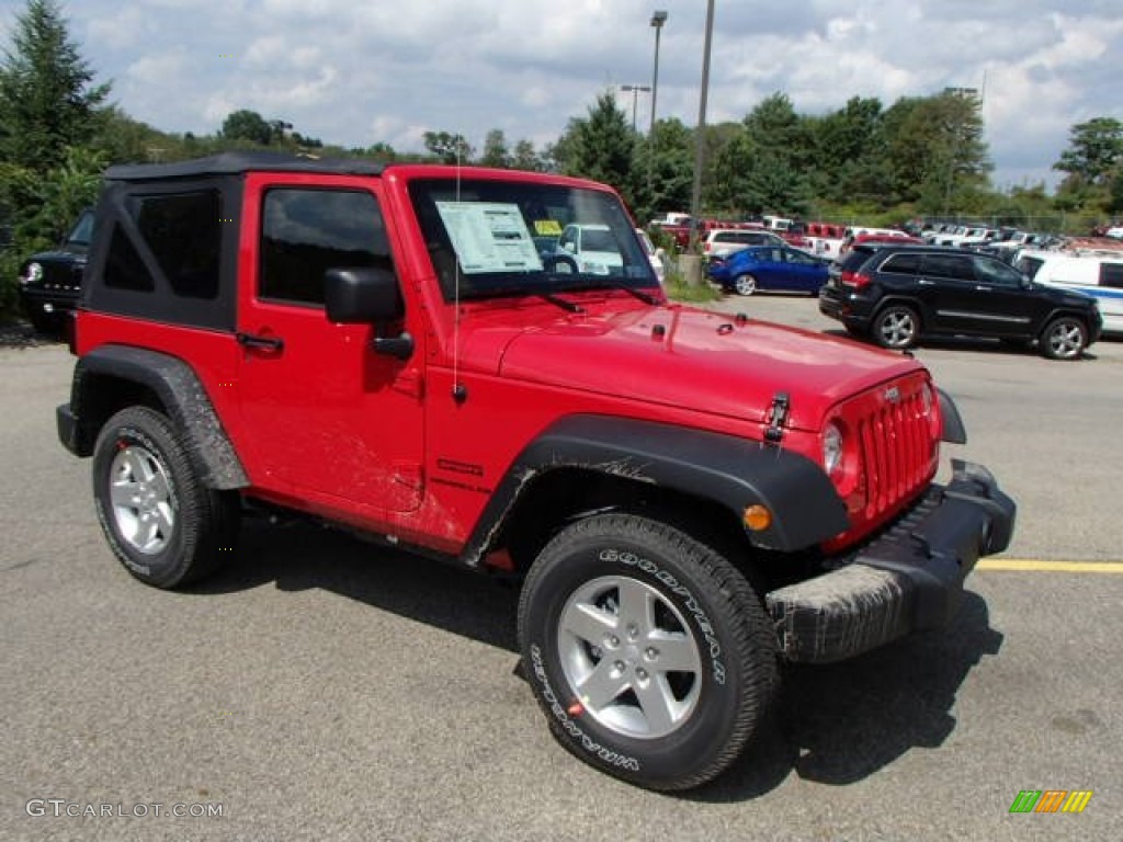 Flame Red 2014 Jeep Wrangler Sport 4x4 Exterior Photo #85193753
