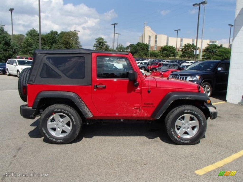 Flame Red 2014 Jeep Wrangler Sport 4x4 Exterior Photo #85193777