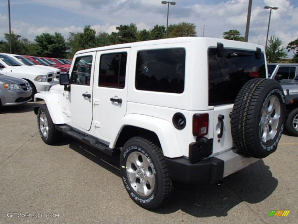 Bright White 2014 Jeep Wrangler Unlimited Sahara 4x4 Exterior Photo #85194320