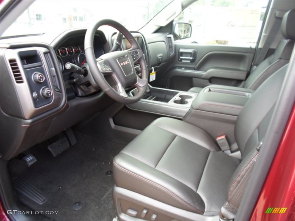 Jet Black Interior 2014 GMC Sierra 1500 SLT Double Cab 4x4 Photo #85194449