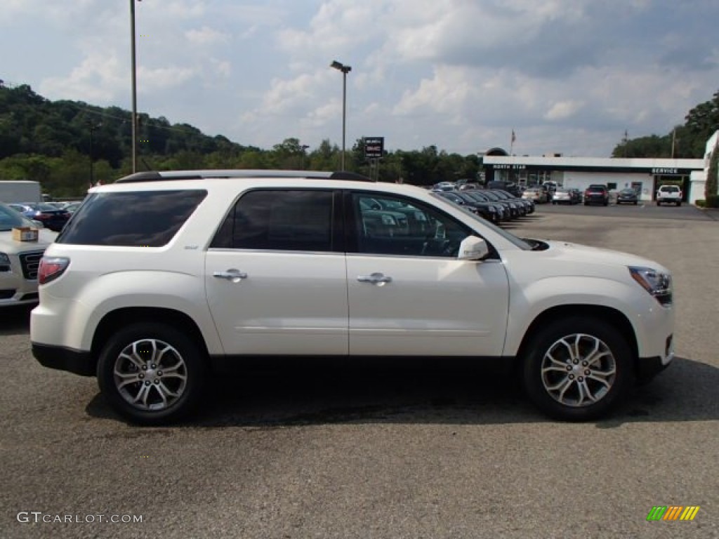 White Diamond Tricoat 2014 GMC Acadia SLT AWD Exterior Photo #85194585