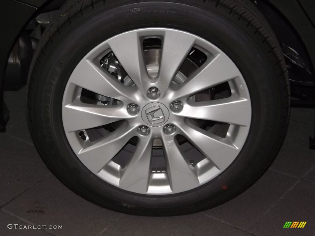 2013 Accord EX-L V6 Sedan - Hematite Metallic / Black photo #4
