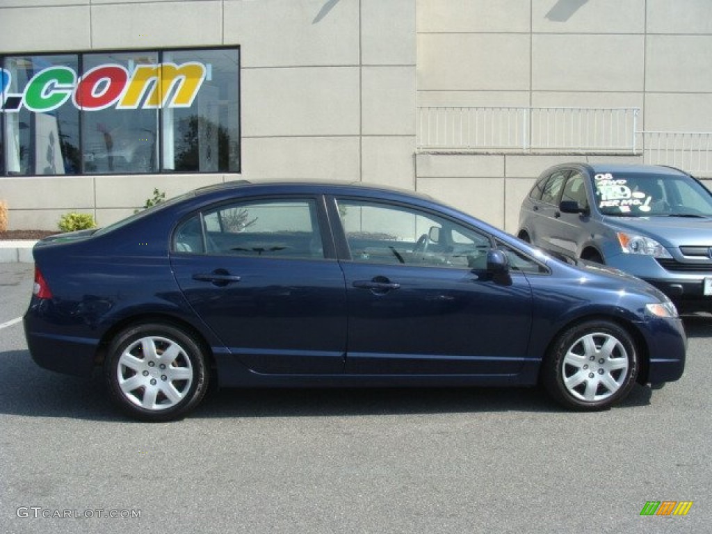 2010 Civic LX Sedan - Royal Blue Pearl / Gray photo #3