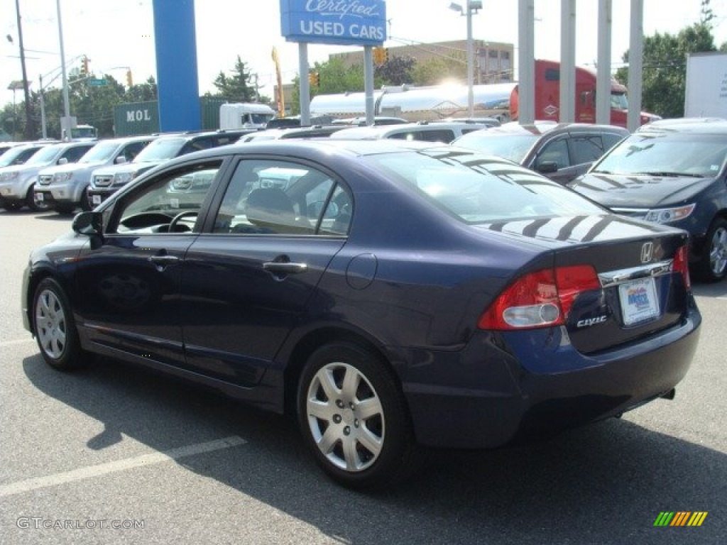 2010 Civic LX Sedan - Royal Blue Pearl / Gray photo #6