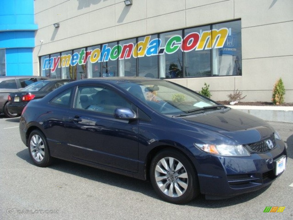 2010 Civic EX Coupe - Royal Blue Pearl / Gray photo #1